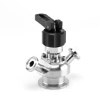 Aseptic Stainless Steel Clamped Sampling Valve With Plastic Handle