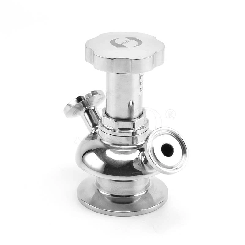 Sanitary Stainless Steel Aseptic Clamped Sampling Valve With Stainless Steel Handle Wheel