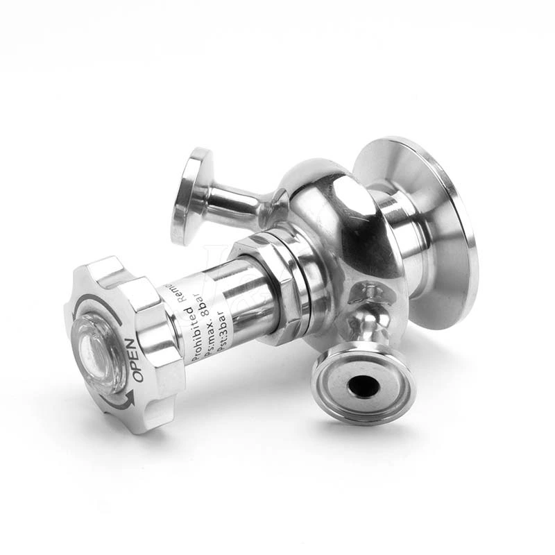 Aseptic Sterile Stainless Steel Manual Sampling Valve With Indicator