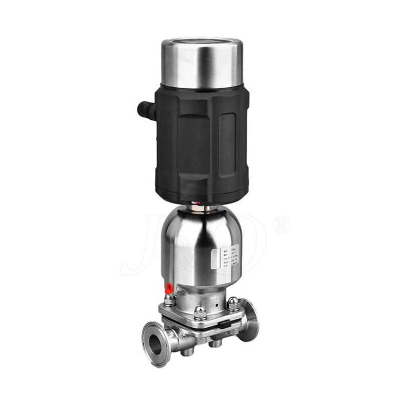 Pneumatic Sanitary Stainless Steel Clamped Diaphragm Valve with Positioner