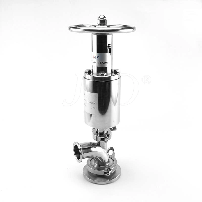 Sanitary Manual Pneumatic W Type Clamped Tank Bottom Valve