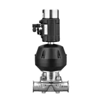 Sanitary Pneumatic Clamp Diaphragm Valve With Plastic Actuator With Positioner