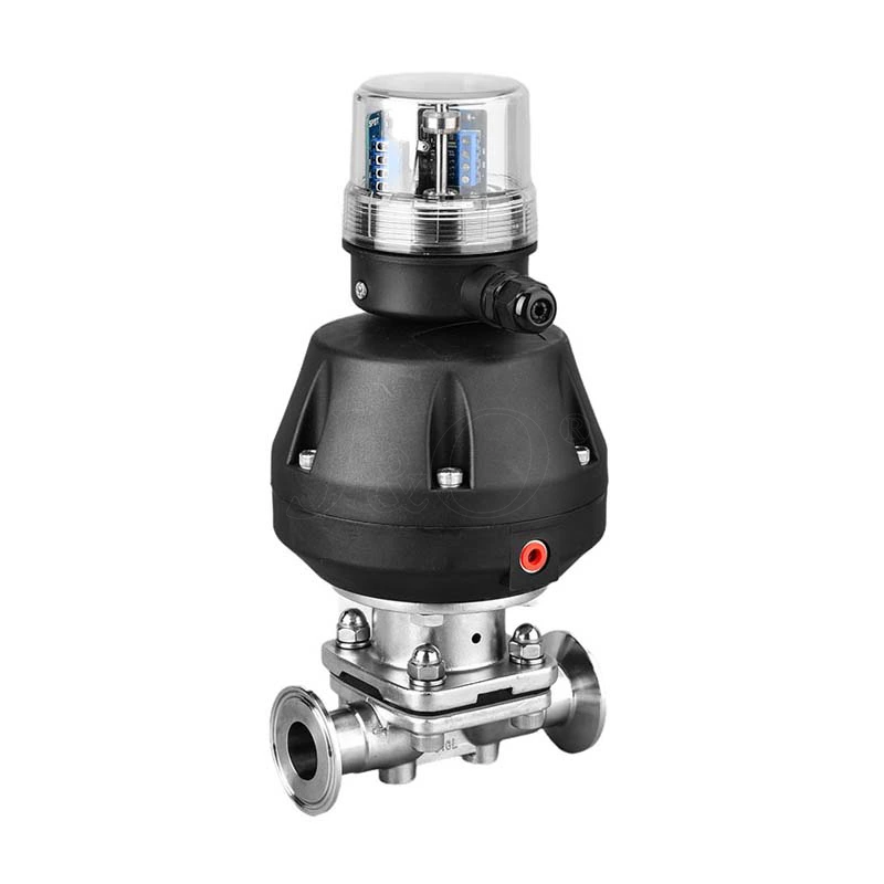 Sanitary Stainless Steel Clamp Pneumatic Diaphragm Valve With Position Indicator