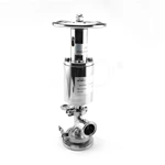 Sanitary Manual Pneumatic W Type Clamped Tank Bottom Valve