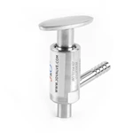 Sanitary Stainless Steel Butt Weld Sampling Valve With SS Handle Wheel