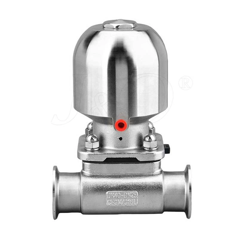 Sanitary Stainless Steel Pneumatic Clamp Three Way Diaphragm Valve