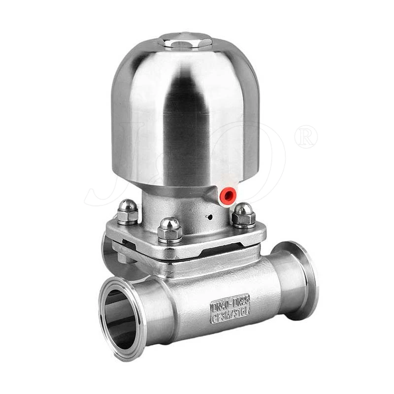 Sanitary Stainless Steel Pneumatic Clamp Three Way Diaphragm Valve