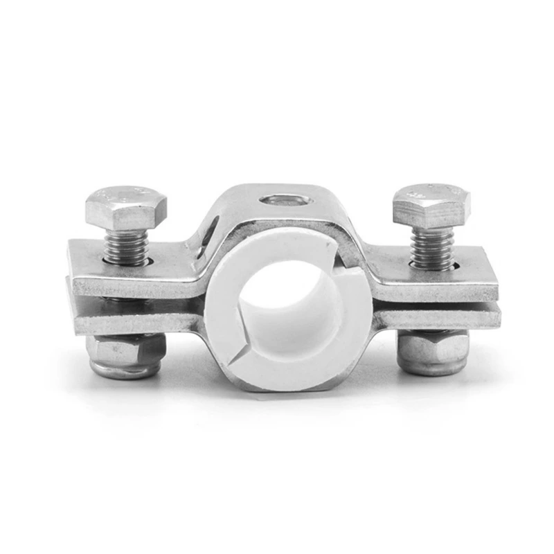 Sanitary Stainless Steel Hexagon Pipe Holder With White Insert