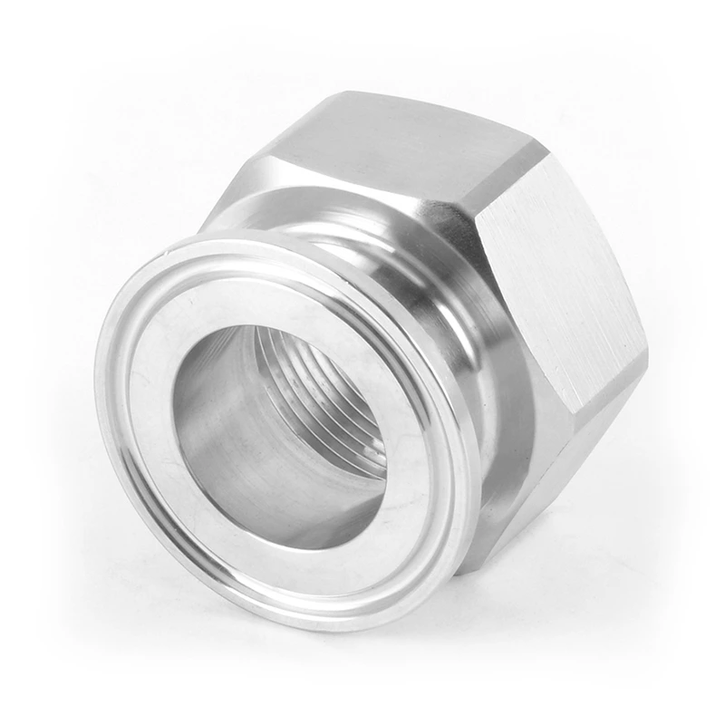 Sanitary Stainless Steel Hexagon Female-Clamped Adapter